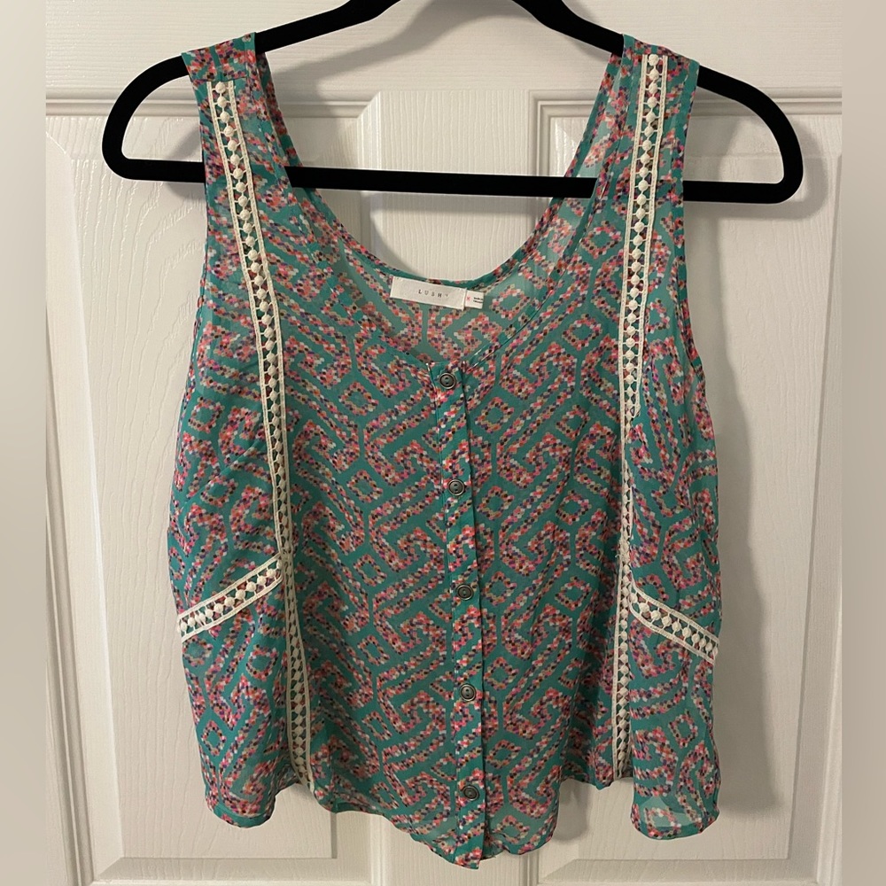 Flowy boho tank top, Lush from Nordstrom, size medium